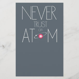 Prospectus 14 Cm X 21,6 Cm Ne jamais faire confiance à l'atome