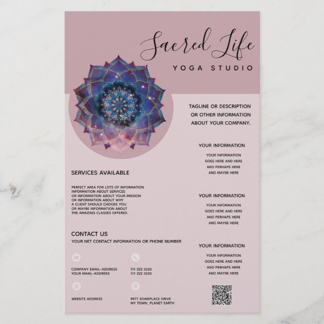 Prospectus 14 Cm X 21,6 Cm Nebula Bloom | Mandala (Devant)