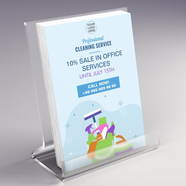 Prospectus 14 Cm X 21,6 Cm Nettoyage de bureau Maid Professionnel (Créateur téléchargé)