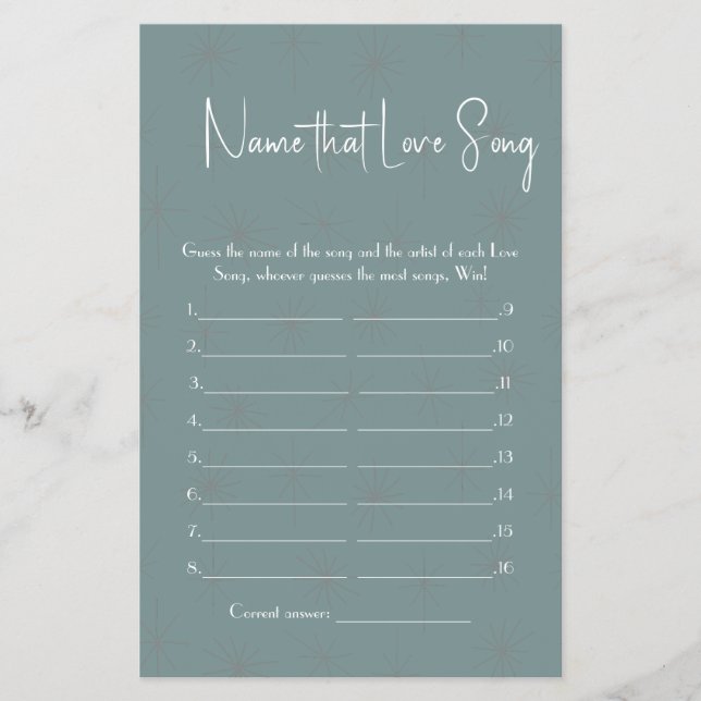 Prospectus 14 Cm X 21,6 Cm Nom qui aime Chanson Douche Jeu Flyer (Devant)