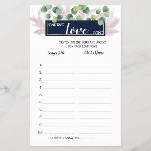 Prospectus 14 Cm X 21,6 Cm Nom qui aime Chanson Pampas Grass Douche Carte de