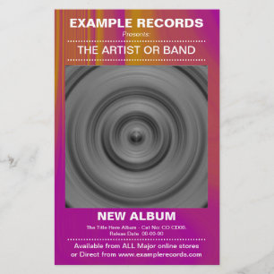 Prospectus 14 Cm X 21,6 Cm Nouveau lancement d'album - Couleur texturée