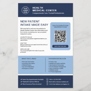 Prospectus 14 Cm X 21,6 Cm Nouvelle prise en charge de patients QR Clinique d