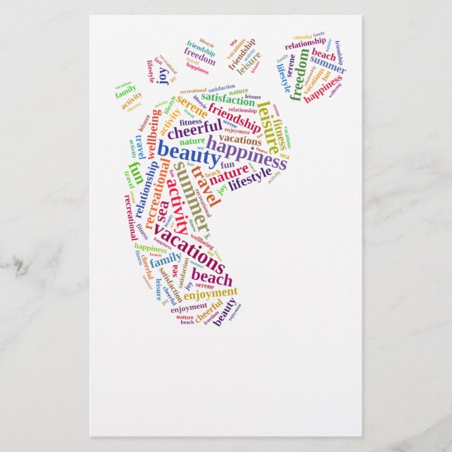Prospectus 14 Cm X 21,6 Cm Nuage de mots de trace (Devant)