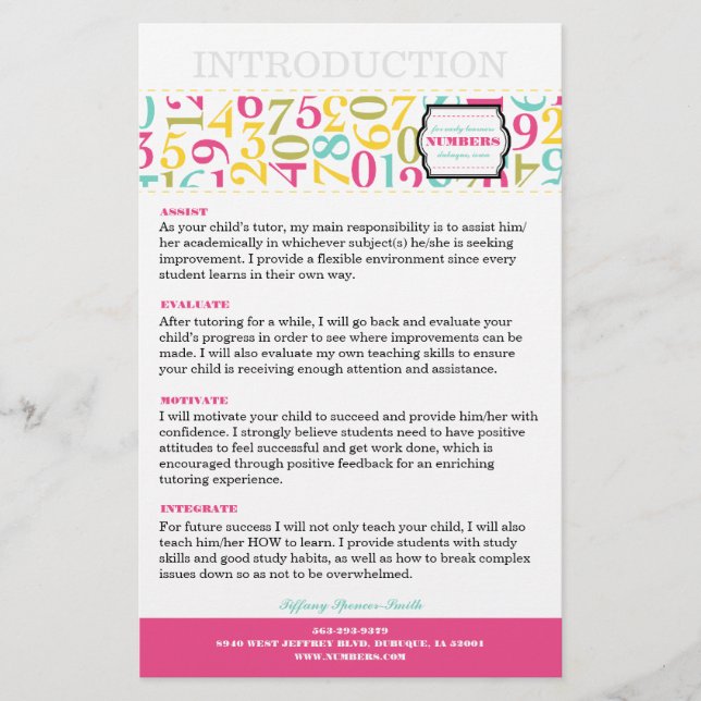 Prospectus 14 Cm X 21,6 Cm Numéros 5,5x8,5 Circulaire (Devant)