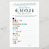 Nursery Rhyme Game Under the Sea Baby Shower Flyer