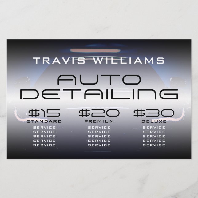 Prospectus 14 Cm X 21,6 Cm Offre de prix moderne flyer automobile (Devant)