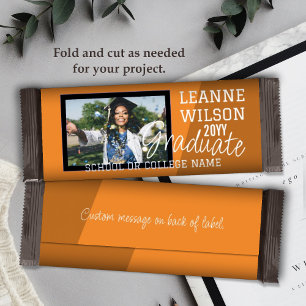 Prospectus 14 Cm X 21,6 Cm Orange Black Graduation Barre de Bonbons