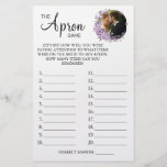 Prospectus 14 Cm X 21,6 Cm Orchid The Apron Bridal shower game card<br><div class="desc">Add your own information and for further customization,  click the link "click to customize further". ~ Check collection for matching games,  invitation,  signs,  and more ~</div>