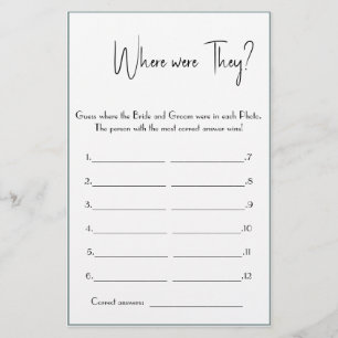 Prospectus 14 Cm X 21,6 Cm Où étaient-ils ? Circulaire de la carte de jeu de 