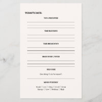 Page de planificateur quotidien adapté au TDAH