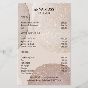 Prospectus 14 Cm X 21,6 Cm Paillette de Rosegold