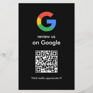 Prospectus 14 Cm X 21,6 Cm Panneau de code QR Google pour examen de numérisat