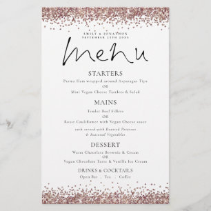 Prospectus 14 Cm X 21,6 Cm PAPER Rose Parties scintillant or Script Mariage M