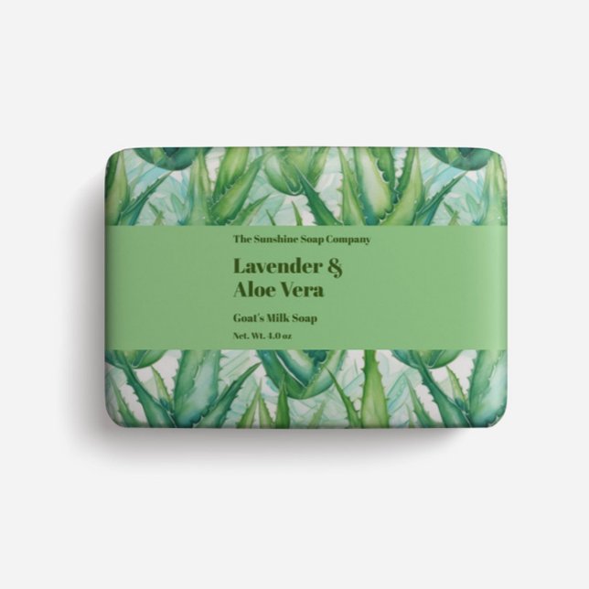 Prospectus 14 Cm X 21,6 Cm Papier d'emballage de savon - aloe vera aquarelle (Créateur téléchargé)