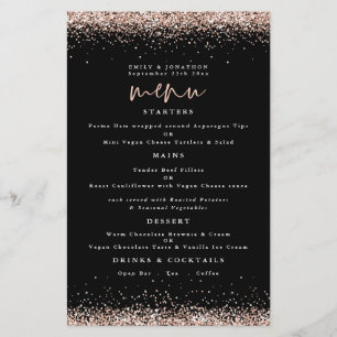 Prospectus 14 Cm X 21,6 Cm PAPIER Rose Gold Parties scintillant Mariage Bla