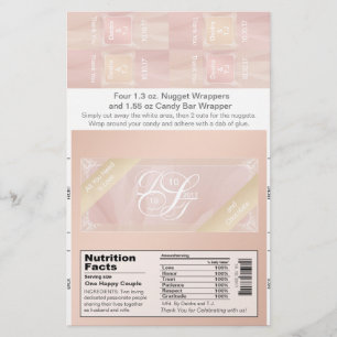 Prospectus 14 Cm X 21,6 Cm Papiers pour barres de chocolat et nuggets sur le