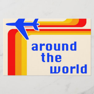Prospectus 14 Cm X 21,6 Cm partout dans le monde : rayures rétro