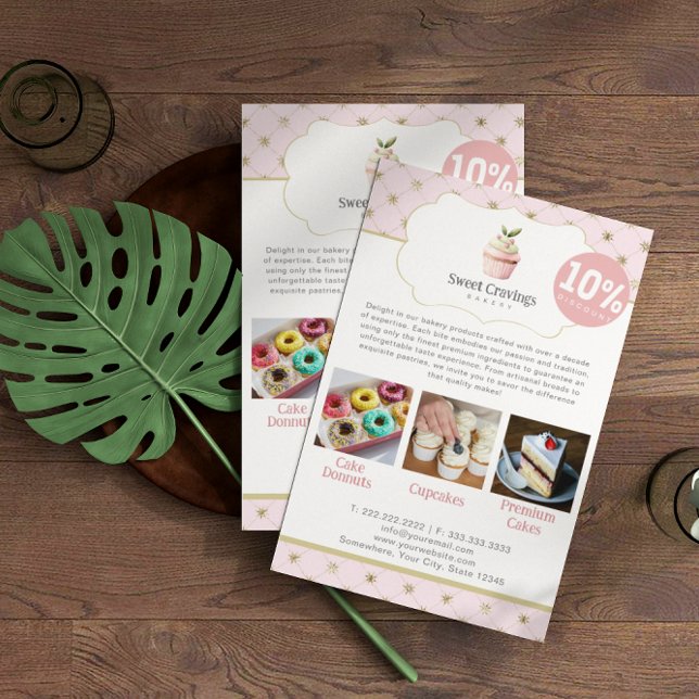 Prospectus 14 Cm X 21,6 Cm Pastel Cupcake Sweet Traitements Boulangerie rabai (Créateur téléchargé)