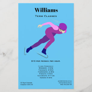 Prospectus 14 Cm X 21,6 Cm Patinage de vitesse