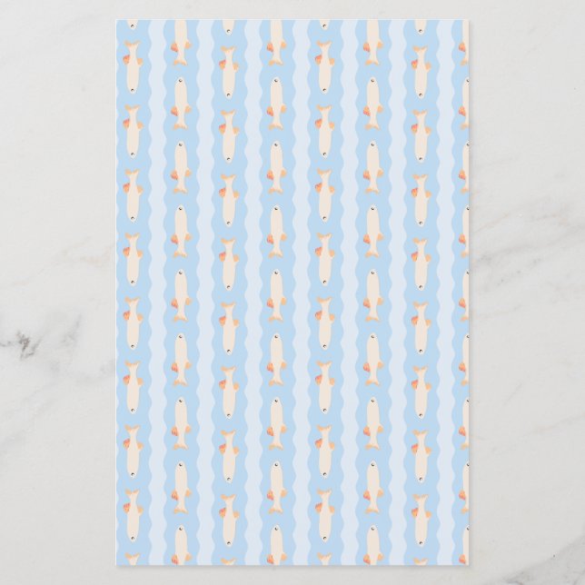 Prospectus 14 Cm X 21,6 Cm patterned scrap booking paper nautical Flyer (Dos)