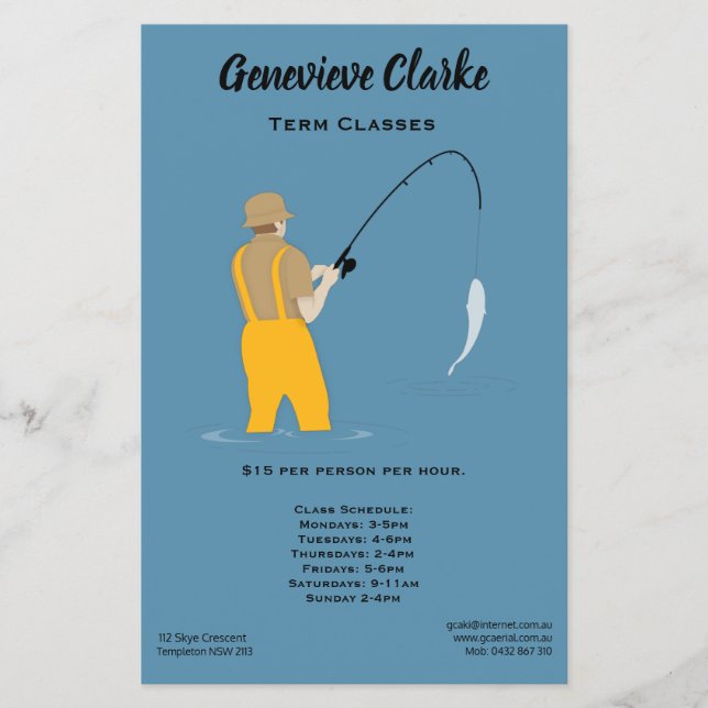 Prospectus 14 Cm X 21,6 Cm Pêche (Devant)