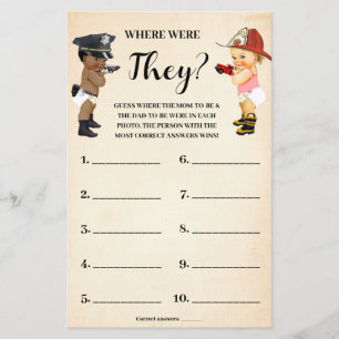 Prospectus 14 Cm X 21,6 Cm Petite Recrue Où étaient-Ils Carte de Jeu de Douch