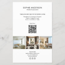 Photo personnalisée moderne QR White Professionnel