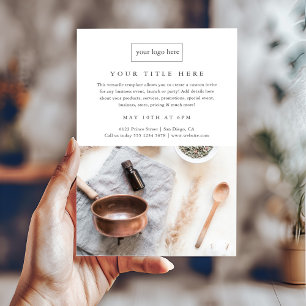 Prospectus 14 Cm X 21,6 Cm Photo professionnelle minimaliste des événements p