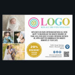 Prospectus 14 Cm X 21,6 Cm Photos du logo bleu jaune Promo Petites entreprise<br><div class="desc">Flyers marketing bleu et jaune pour votre petite entreprise personnalisée avec votre logo, photos, code QR et texte personnalisé. Flyers promotionnels personnalisés pour votre petite entreprise, peut-être la photographie, l'aménagement paysager, la beauté, le bien-être, et plus encore. Ajoutez des photos, des adresses, des réseaux sociaux, un numéro de téléphone et...</div>
