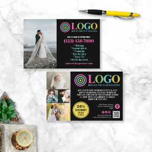Prospectus 14 Cm X 21,6 Cm Photos du logo rose noir Promo Petites entreprises