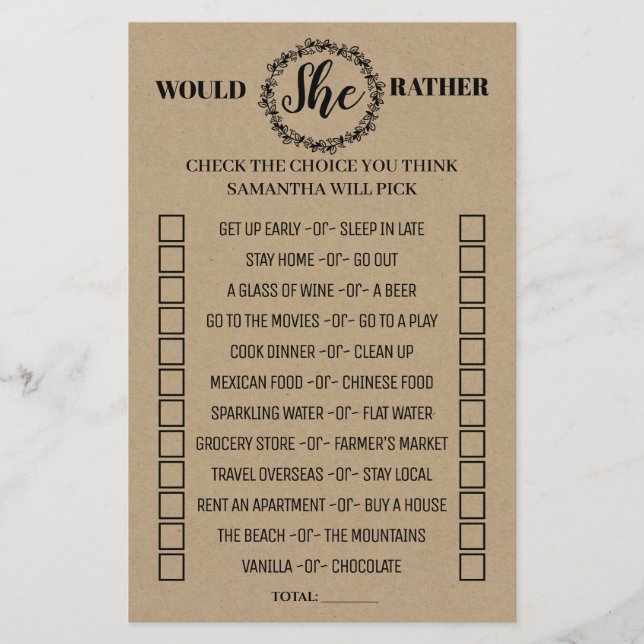 Prospectus 14 Cm X 21,6 Cm Plutôt douche rustique jeu bilingue (Devant)