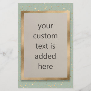 Prospectus 14 Cm X 21,6 Cm Points Confetti Mint Green & Faux Gold Foil Person