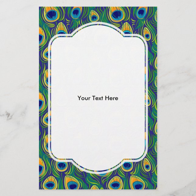 Prospectus 14 Cm X 21,6 Cm Poster de animal Peacock Feather (Dos)