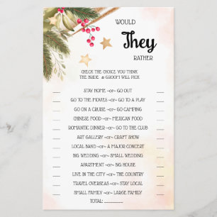 Prospectus 14 Cm X 21,6 Cm Préféreraient-ils Noël Carte de jeu de douche Flye