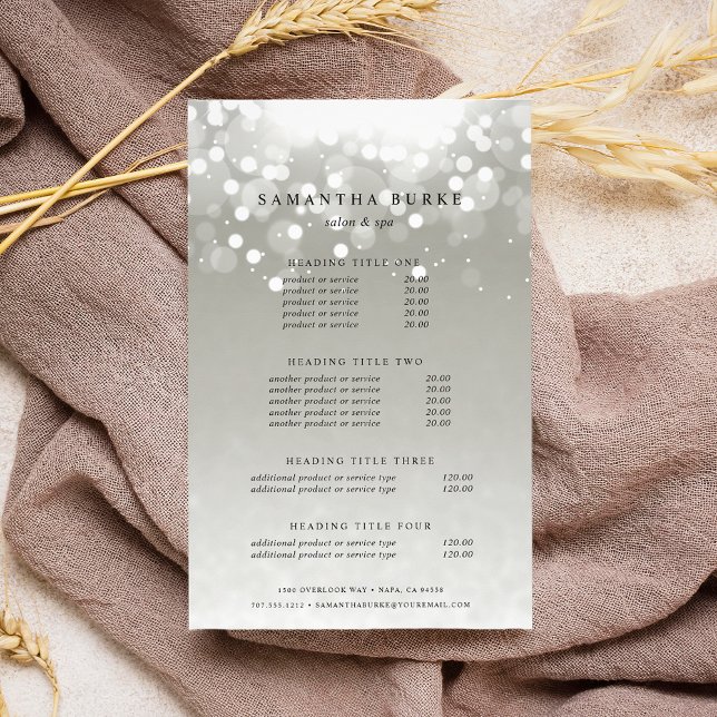 Prospectus 14 Cm X 21,6 Cm Prix et services Platinum Glow (Créateur téléchargé)