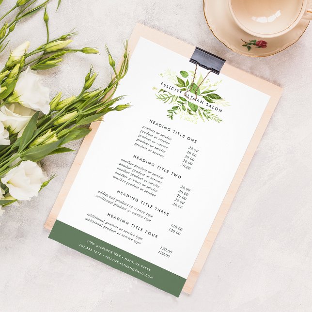 Prospectus 14 Cm X 21,6 Cm Prix et services Wild Meadow (Créateur téléchargé)