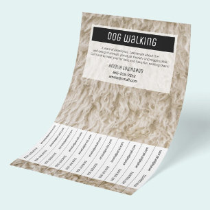 Prospectus 14 Cm X 21,6 Cm Professionnel Promenadeur de Chiens Flyers Miminal