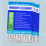 Prospectus 14 Cm X 21,6 Cm Promotion du nettoyage de fenêtres<br><div class="desc">Flyer de nettoyage de fenêtre</div>