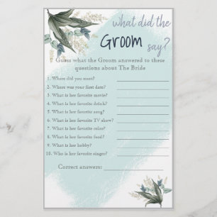 Prospectus 14 Cm X 21,6 Cm Qu'a dit le Groom ? Jeu de douche à fleurs bleues