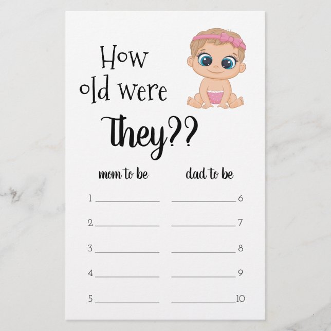 Prospectus 14 Cm X 21,6 Cm Quel âge avaient-ils ? Bébé fille (Devant)