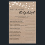 Prospectus 14 Cm X 21,6 Cm Qui connaît la fiancée meilleur jeu de douche nupt<br><div class="desc">Profitez de votre douche nuptiale avec ces jeux simples et mignons. Consultez notre collection pour plus de jeux de douche nuptiale dans le même style. Veuillez noter que ces jeux ne sont pas modifiables.</div>