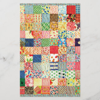 Prospectus 14 Cm X 21,6 Cm QWL Patchwork Quilt MOTIF COLORÉ ARRIÈRE - PLAN HO