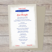Red, White, Blue Court of Honor Program