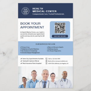 Prospectus 14 Cm X 21,6 Cm Rendez-vous de prise en charge de santé QR