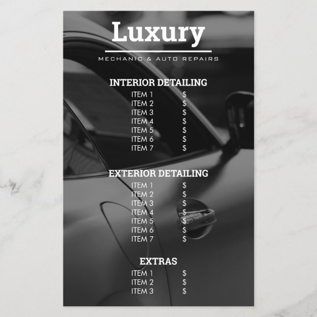 Prospectus 14 Cm X 21,6 Cm Réparations de photos de voiture classique Mécaniq (Devant)