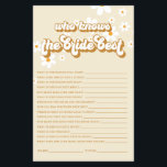 Prospectus 14 Cm X 21,6 Cm Retro Daisy nuptiale douche Jeu Circulaire<br><div class="desc">Qui connaît la Bride meilleur jeu de douche nuptiale. Design de marguerite rétro.</div>