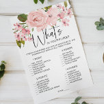 Prospectus 14 Cm X 21,6 Cm Roses Roses Roses Roses Vides Jeu Floral Quoi Dans<br><div class="desc">What's In Your Purse jeu de douche nuptiale. Aquarelle douce rose pâle roses. Coordination à l'envers. Les articles correspondants pour compléter votre collection d'événements sont disponibles dans notre boutique Zazzle!</div>