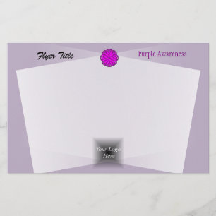 Prospectus 14 Cm X 21,6 Cm Ruban de fleurs violettes par Kenneth Yoncich