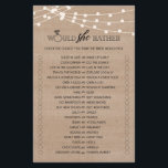 Prospectus 14 Cm X 21,6 Cm Rustic préférerait-elle nuptiale douche flyer<br><div class="desc">Profitez de votre douche nuptiale avec ces jeux simples et mignons. Consultez notre collection pour plus de jeux de douche nuptiale dans le même style. Veuillez noter que ces jeux ne sont pas modifiables.</div>